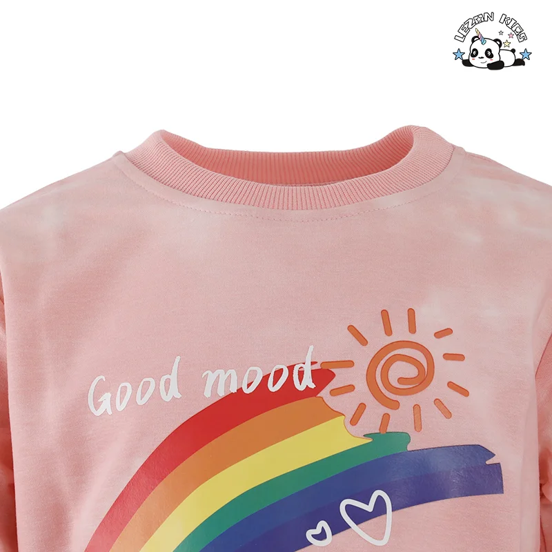 LEZONKIDS - Custom Design Autumn Winter Kids Sweatshirt Long Sleeves Cotton O-neck Children Girls Sweatshirt